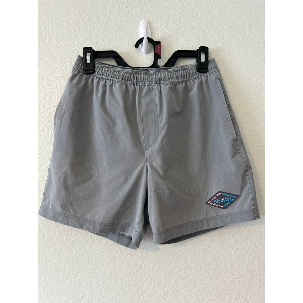 Chubbies Mens Everywear Shorts Grey 5.5 Inch Inseam Size Small Elastic Waist